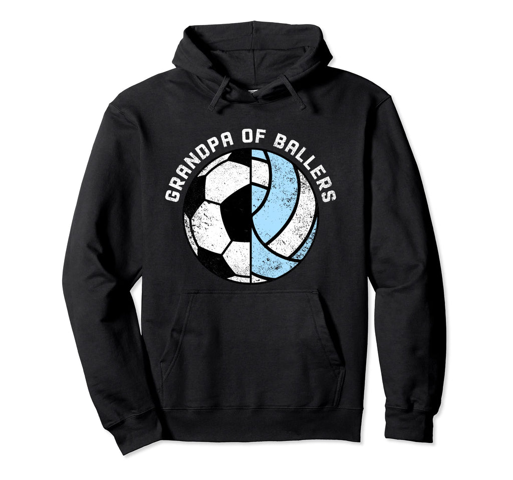 Grandpa Ballers Funny Soccer Hoodie - Fun Novelty Design for Adults