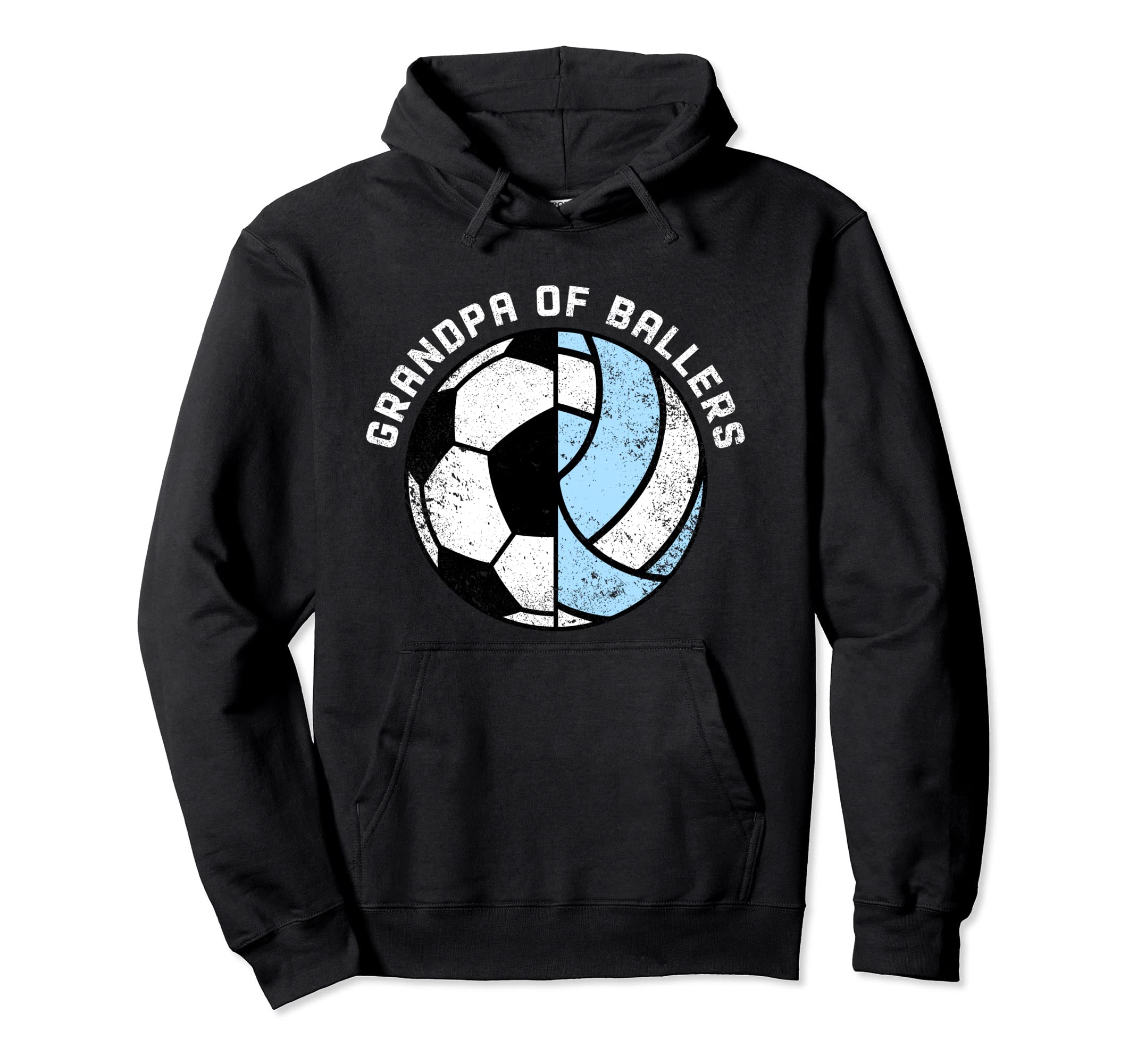 Grandpa Ballers Funny Soccer Hoodie - Fun Novelty Design for Adults