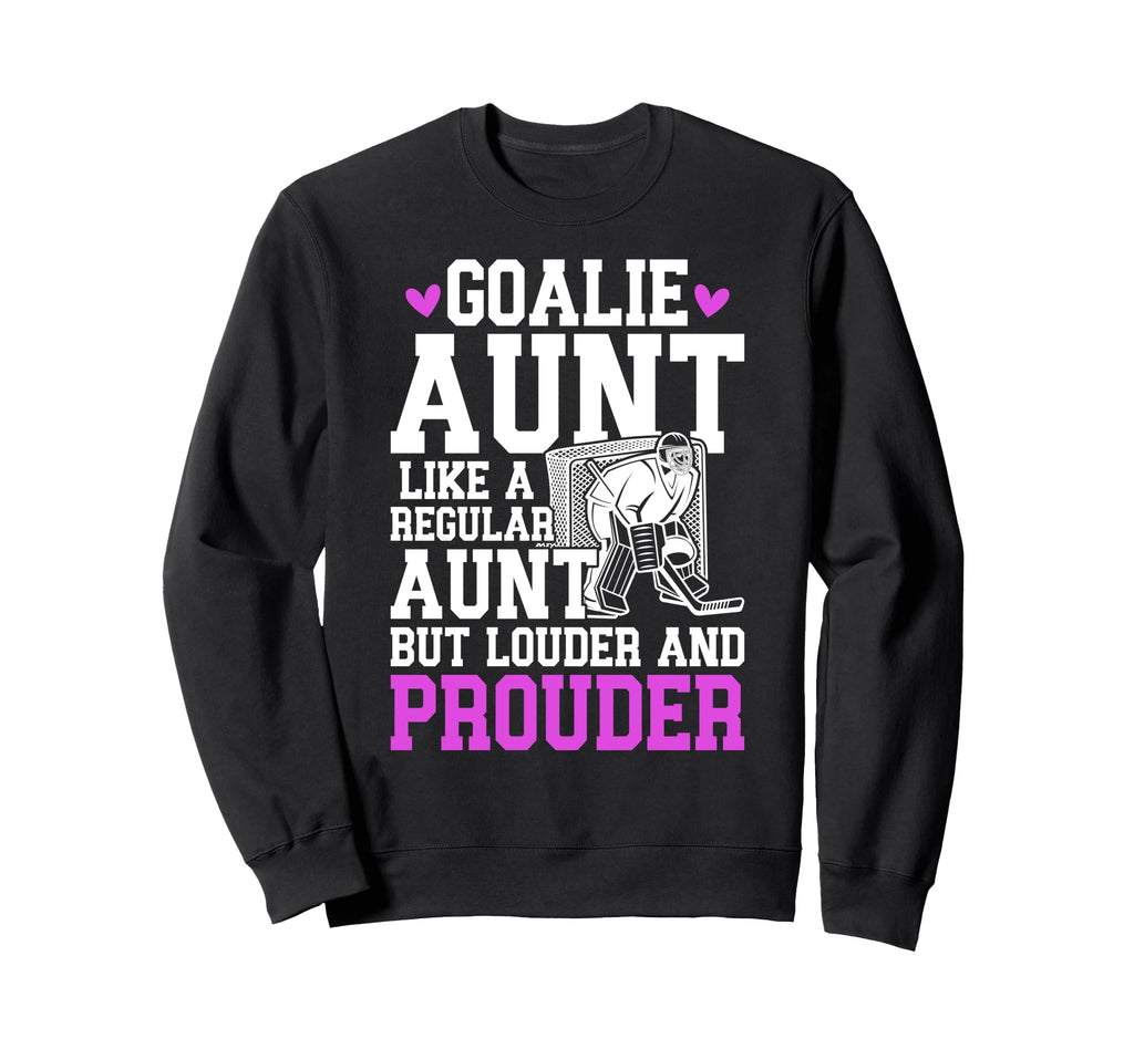 Hockey Goalie Aunt Definition Hockey Sweatshirt - Graphic Print Unisex