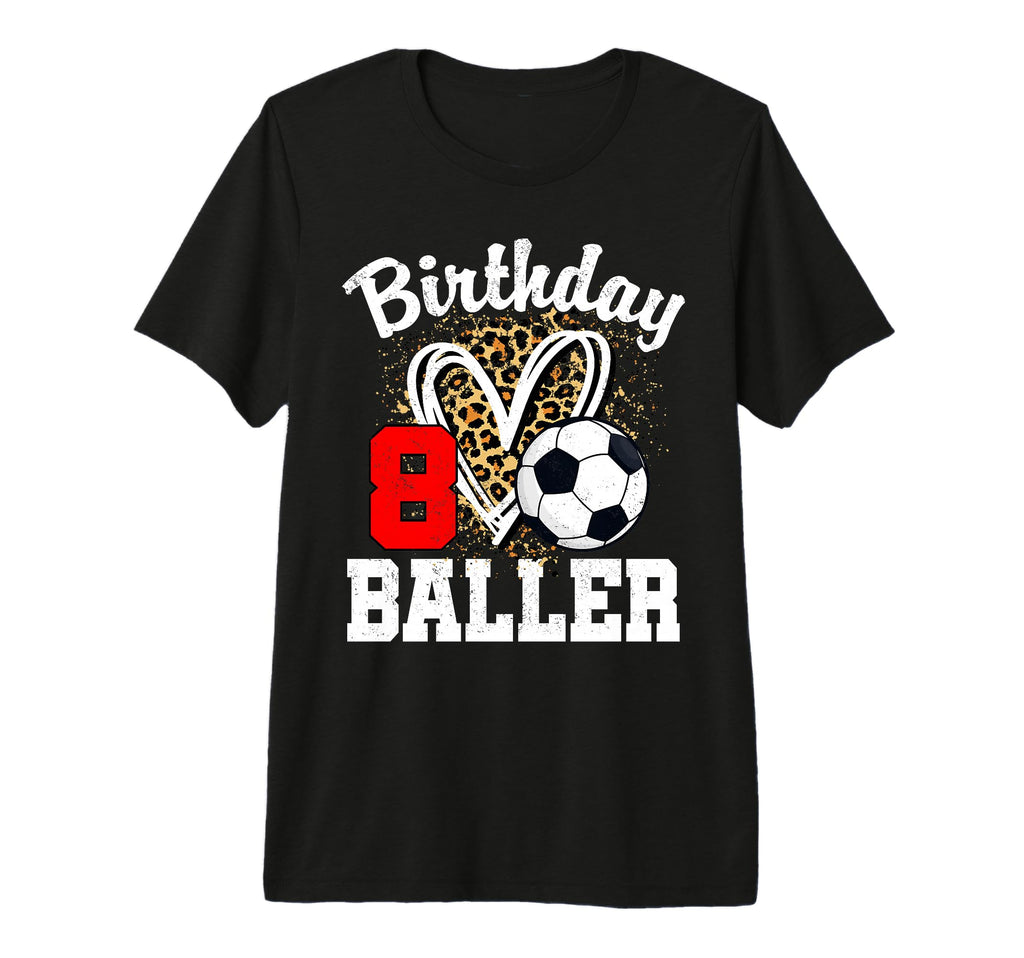8Th Birthday Baller 8 Year Old T-Shirt - Casual Everyday Wear for Adults