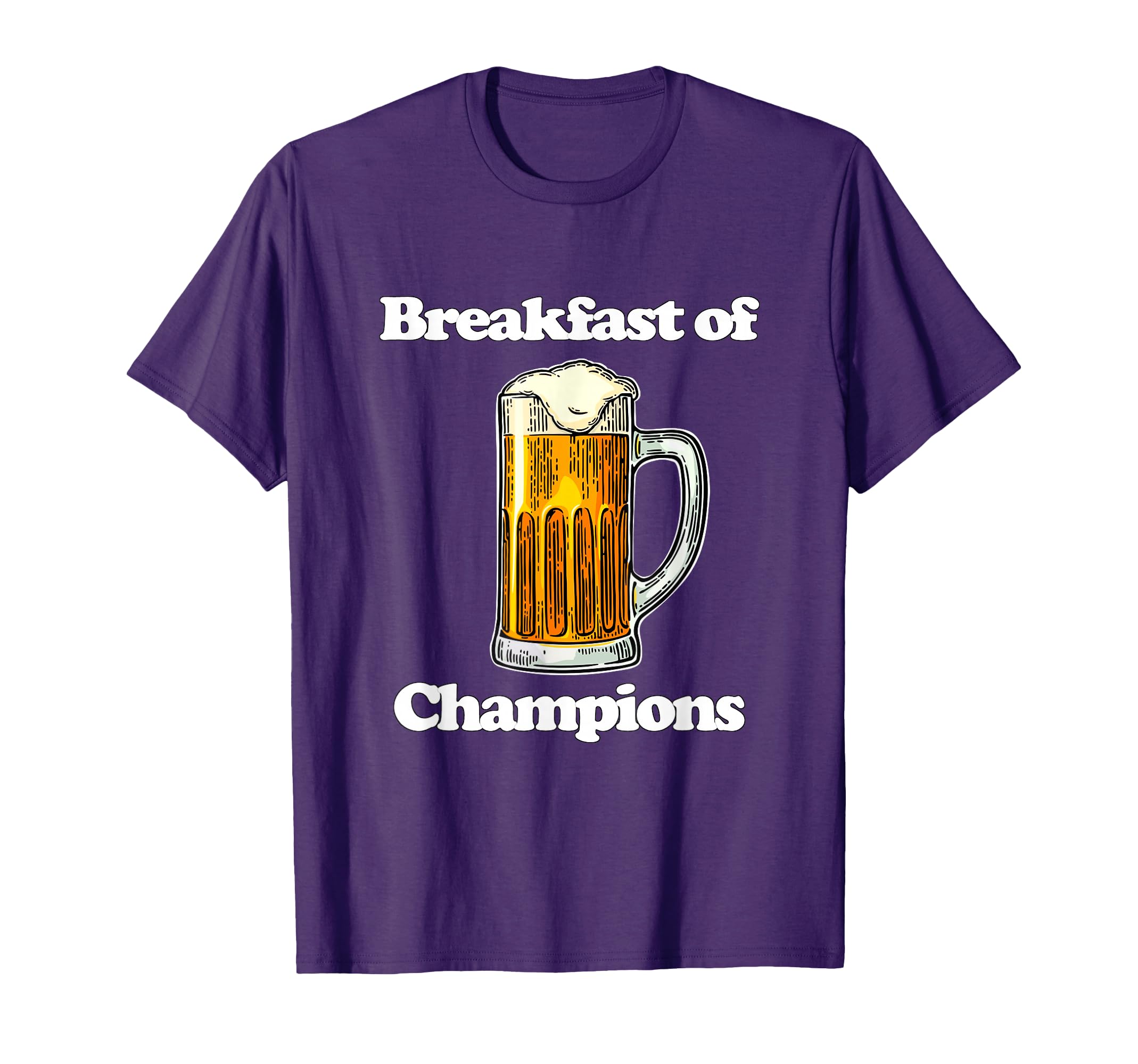 Beer Breakfast Champions Funny Novelty T-Shirt - Trendy Graphic Men Women