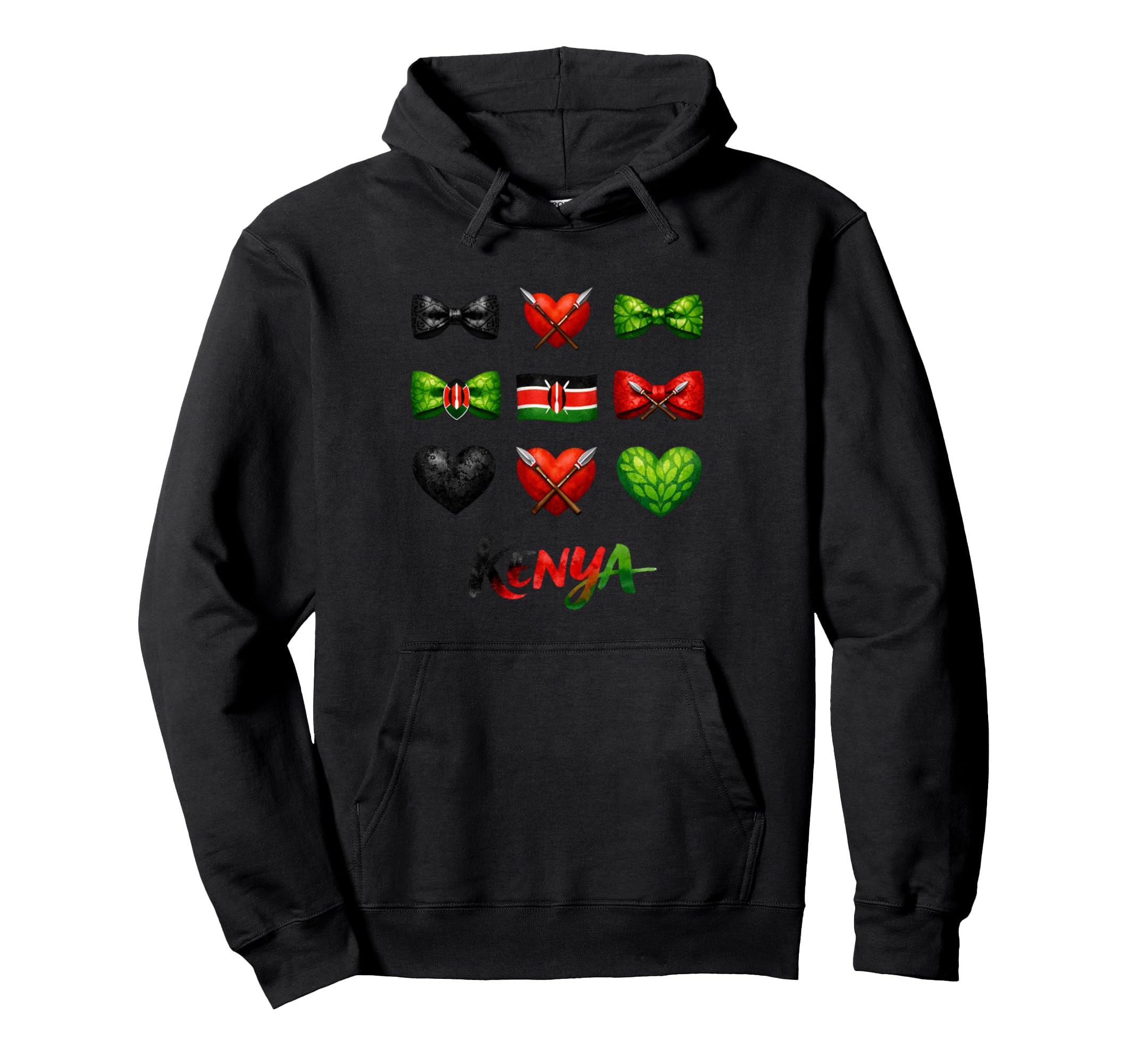 Kenya Flag Soccer Lovers Coquette Hoodie - Fun Novelty Design Unisex