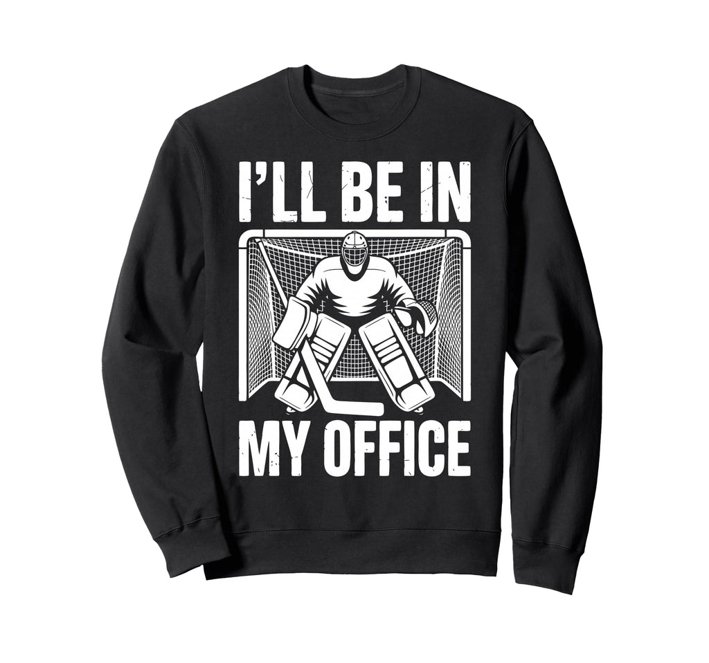 Funny Ice Hockey Goalkeeper Goalie Sweatshirt - Minimalist Print Unisex