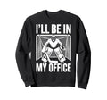 Funny Ice Hockey Goalkeeper Goalie Sweatshirt - Minimalist Print Unisex