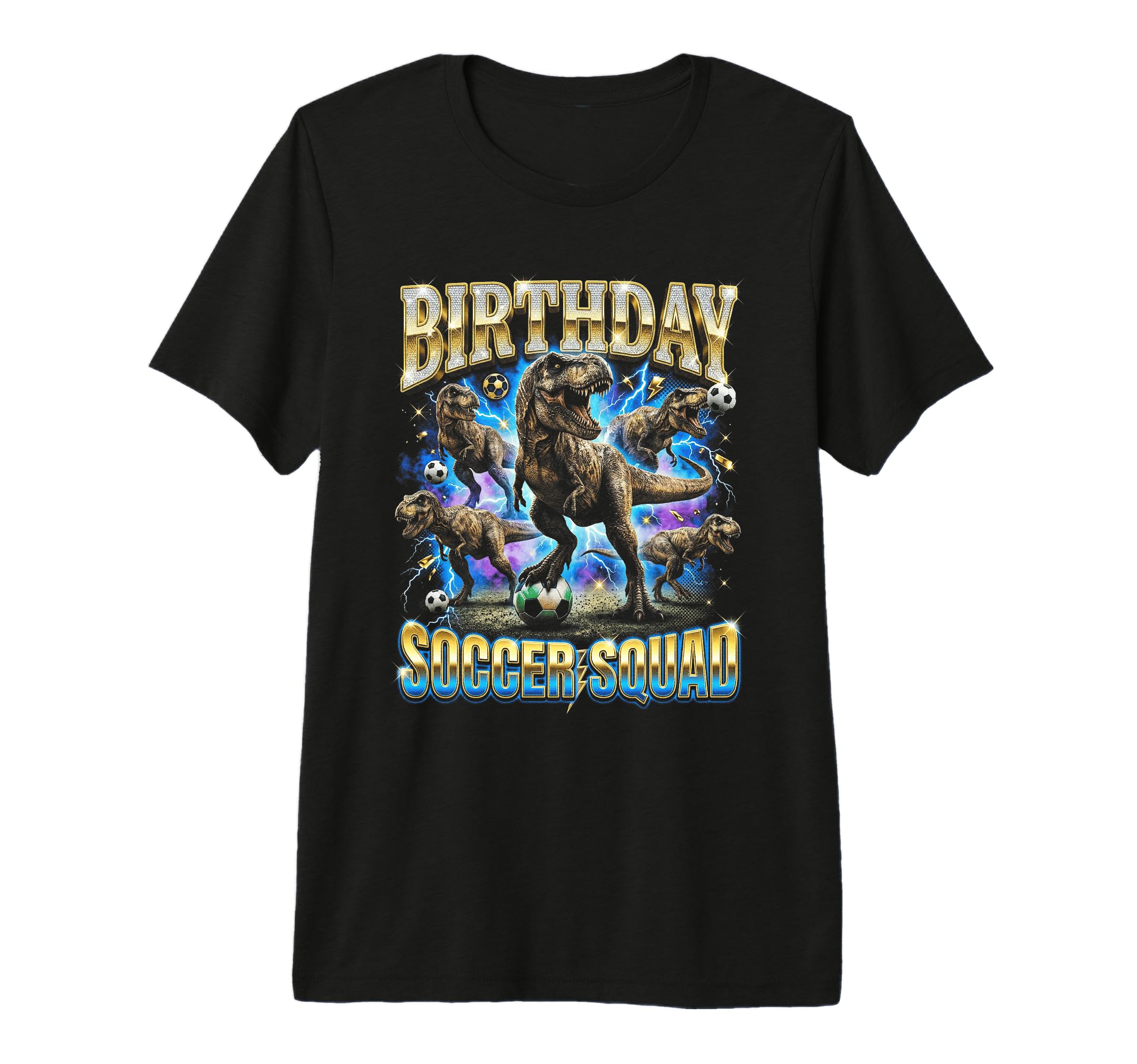T Rex Soccer Squad Roaring Dino Team T-Shirt - Trendy Graphic for Adults