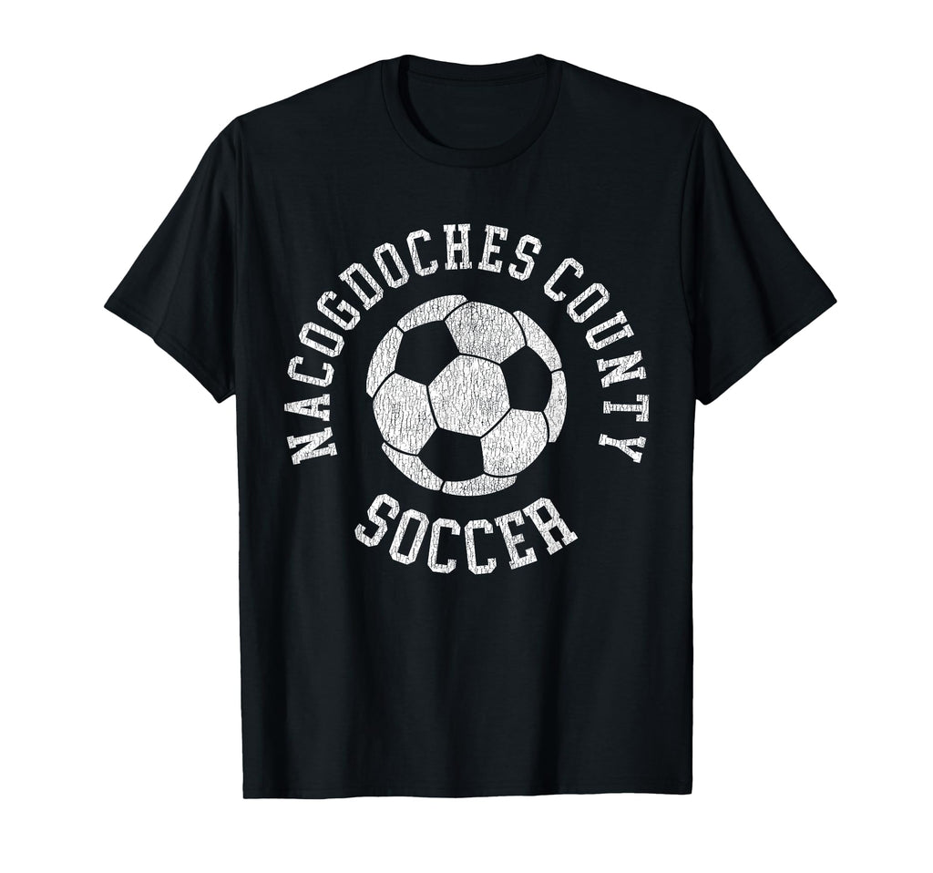 Nacogdoches County Soccer Distressed 90S T-Shirt - Minimalist Print Unisex