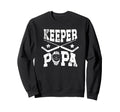 Ice Hockey Keeper Papa Ice Hockey Sweatshirt - Minimalist Print for Adults