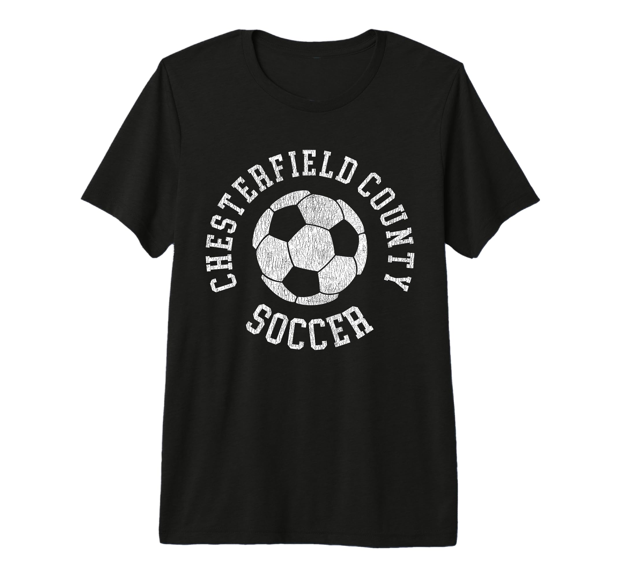 Chesterfield County Soccer Distressed T-Shirt - Unique Graphic for Adults