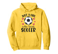 Just Who Loves Soccer Female Player Hoodie - Minimalist Print Unisex