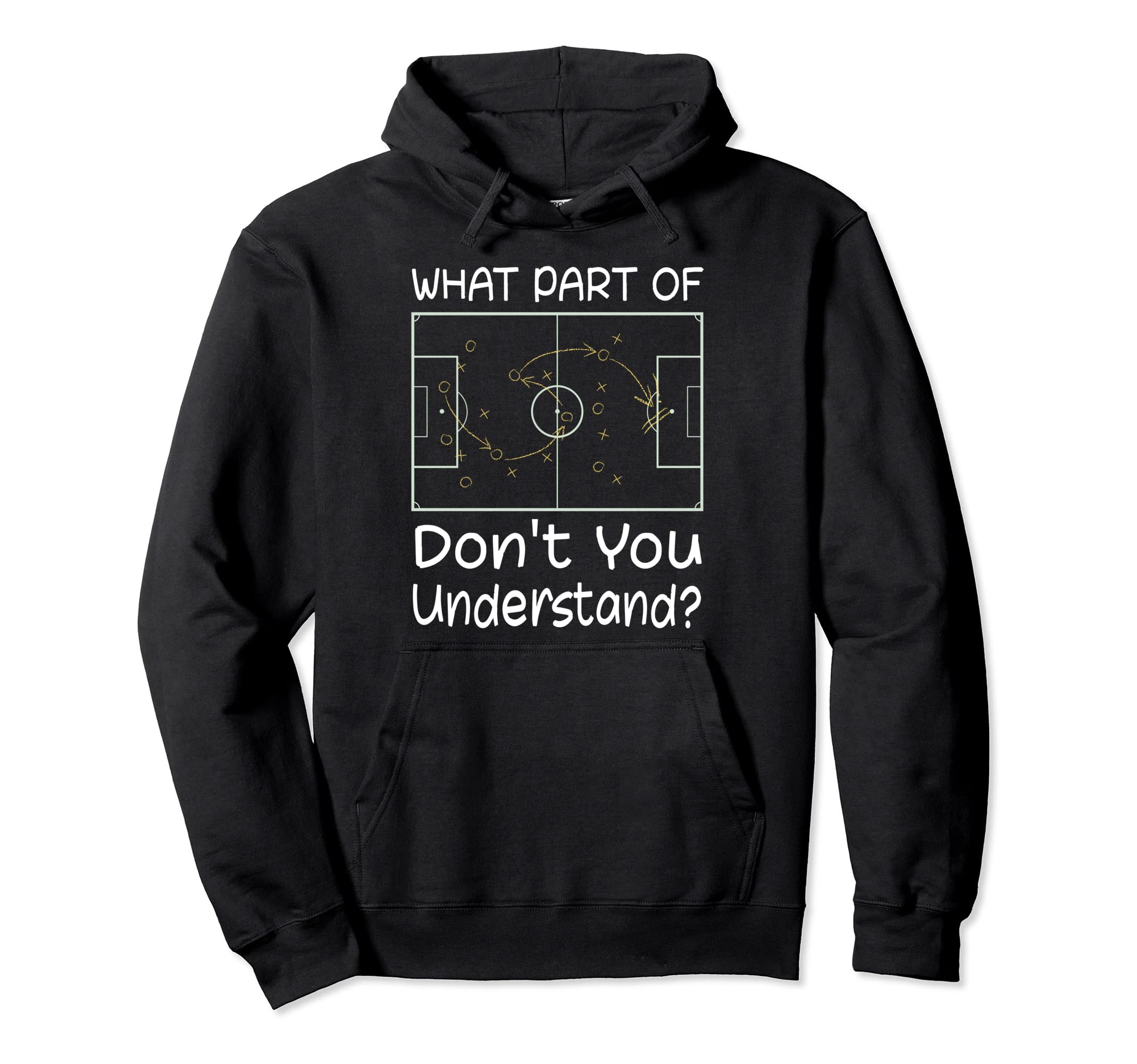 Funny Soccer Coach Tactic Diagram Hoodie - Casual Everyday Wear Unisex