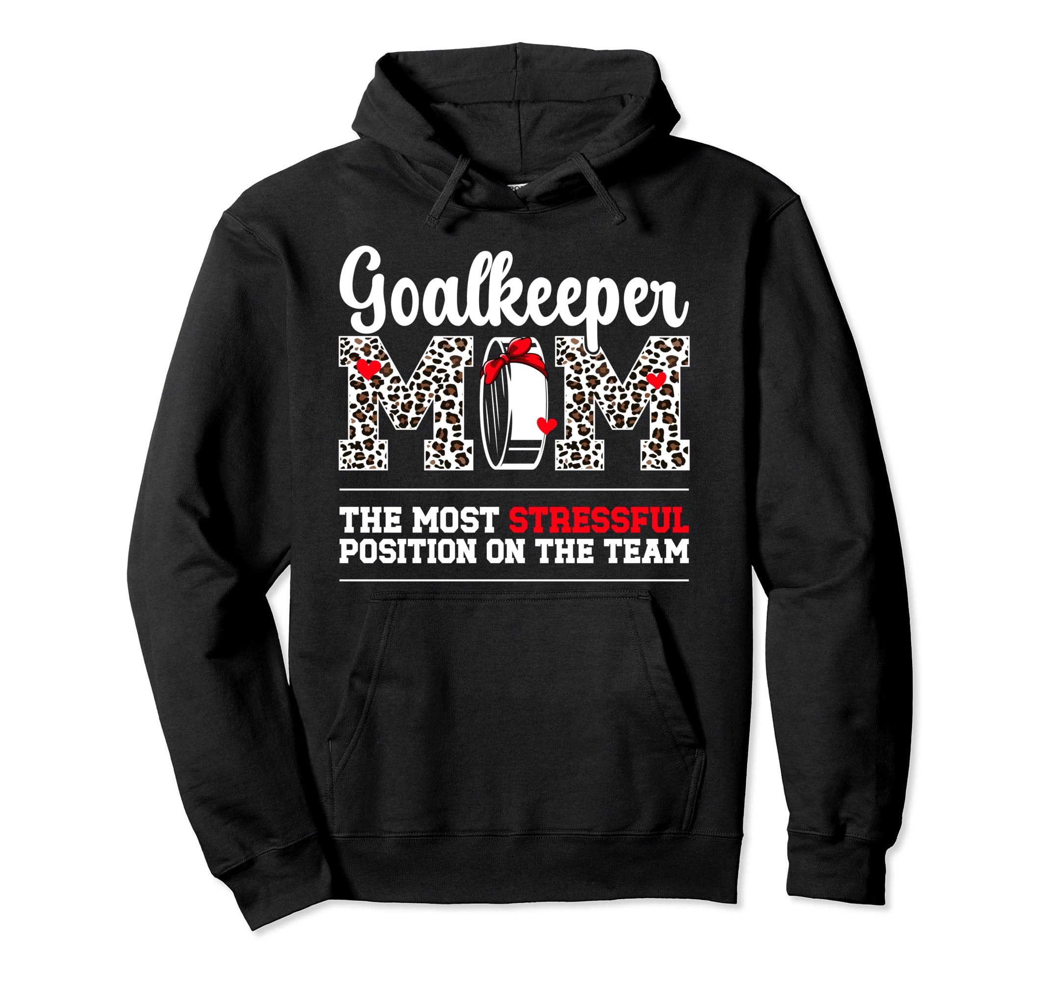 Funny Ice Hockey Goalkeeper Mom Ice Hoodie - Streetwear Style for Adults