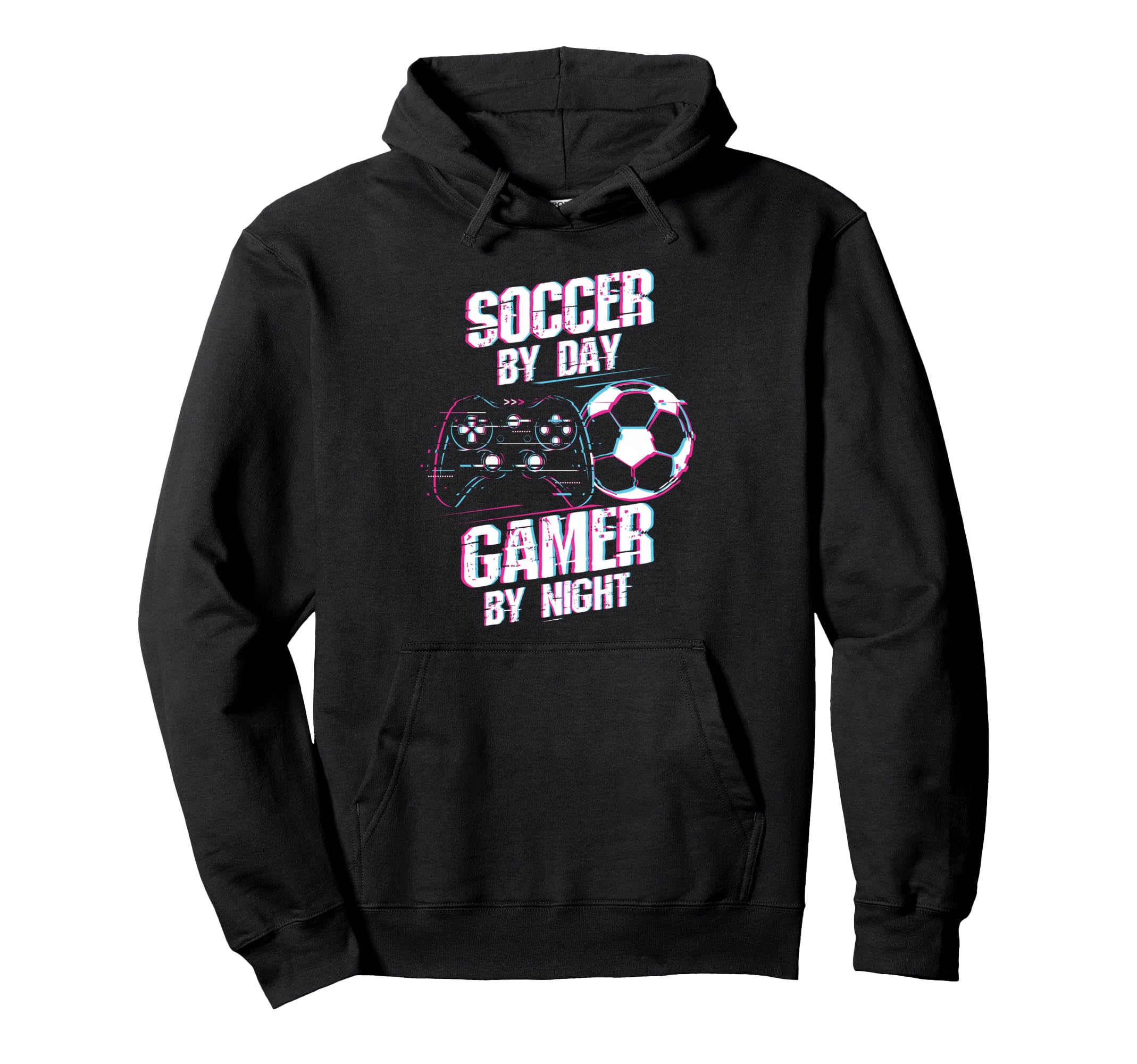 Soccer Day Gamer Night Soccer Gamer Hoodie - Fun Novelty Design Men Women