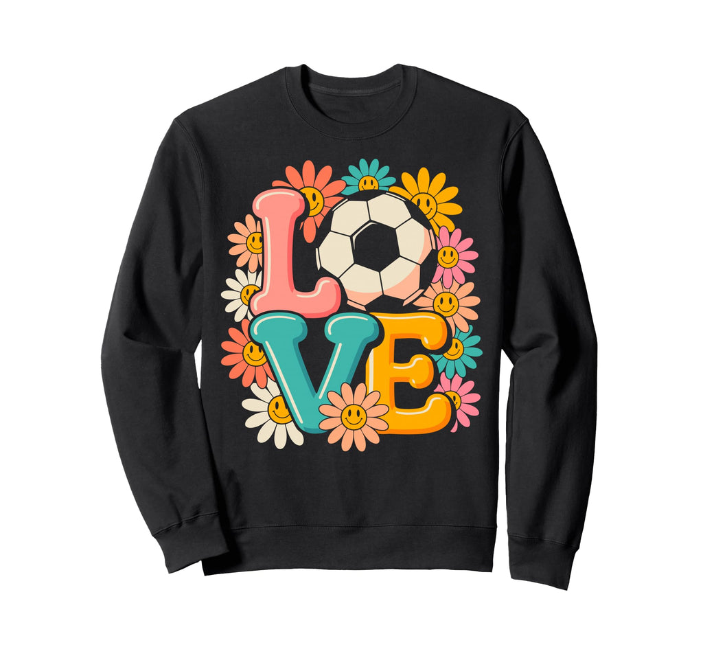 Groovy Love Soccer Goalie Player Sweatshirt - Fun Novelty Design Men Women