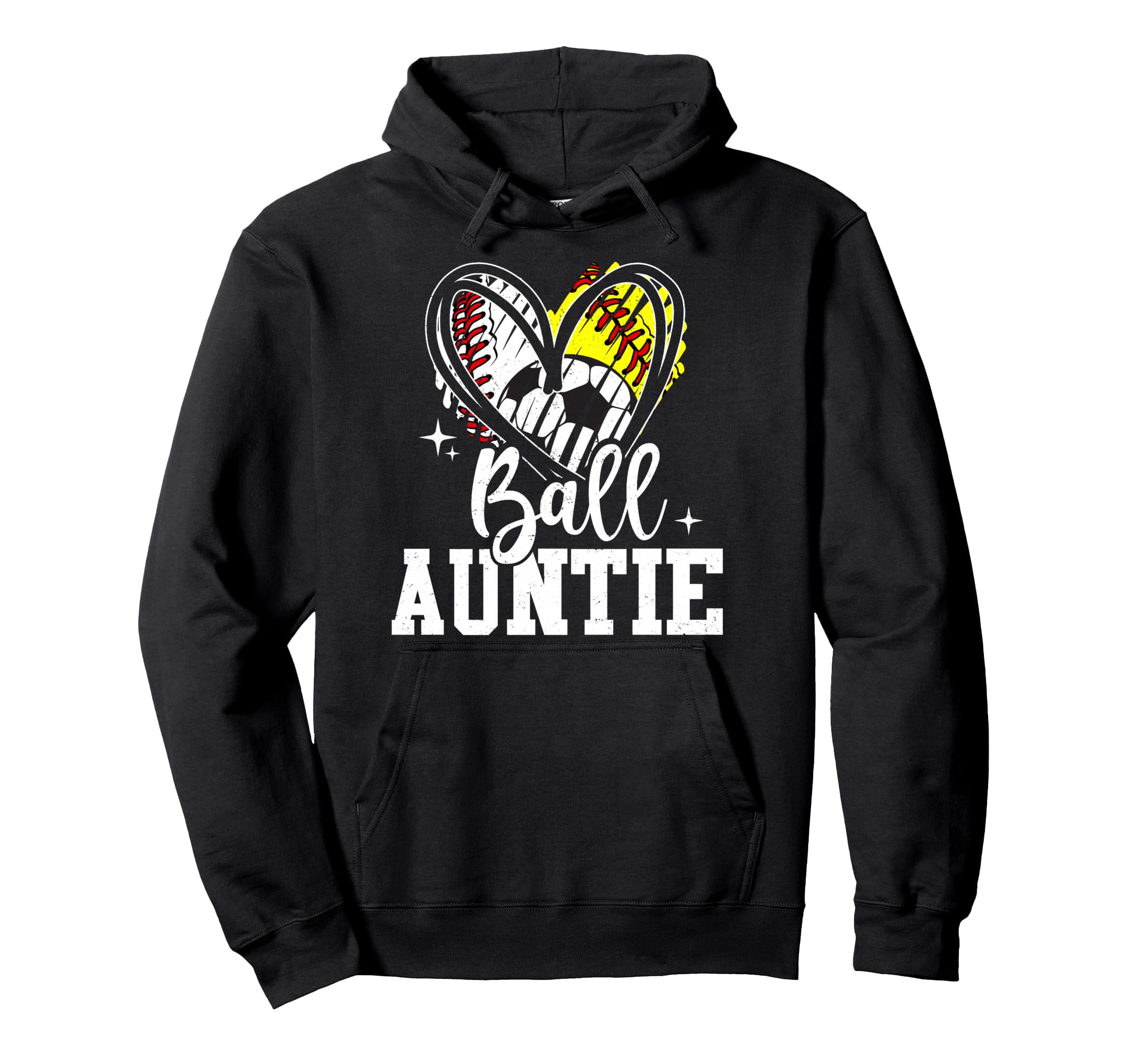 Ball Auntie Baseball Softball Soccer Hoodie - Custom Art Print for Adults
