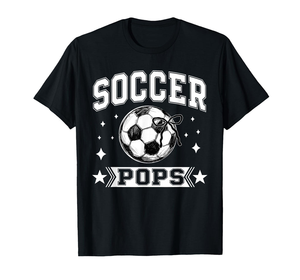 Coquette Bow Soccer Pops Soccer Team T-Shirt - Unique Graphic for Adults