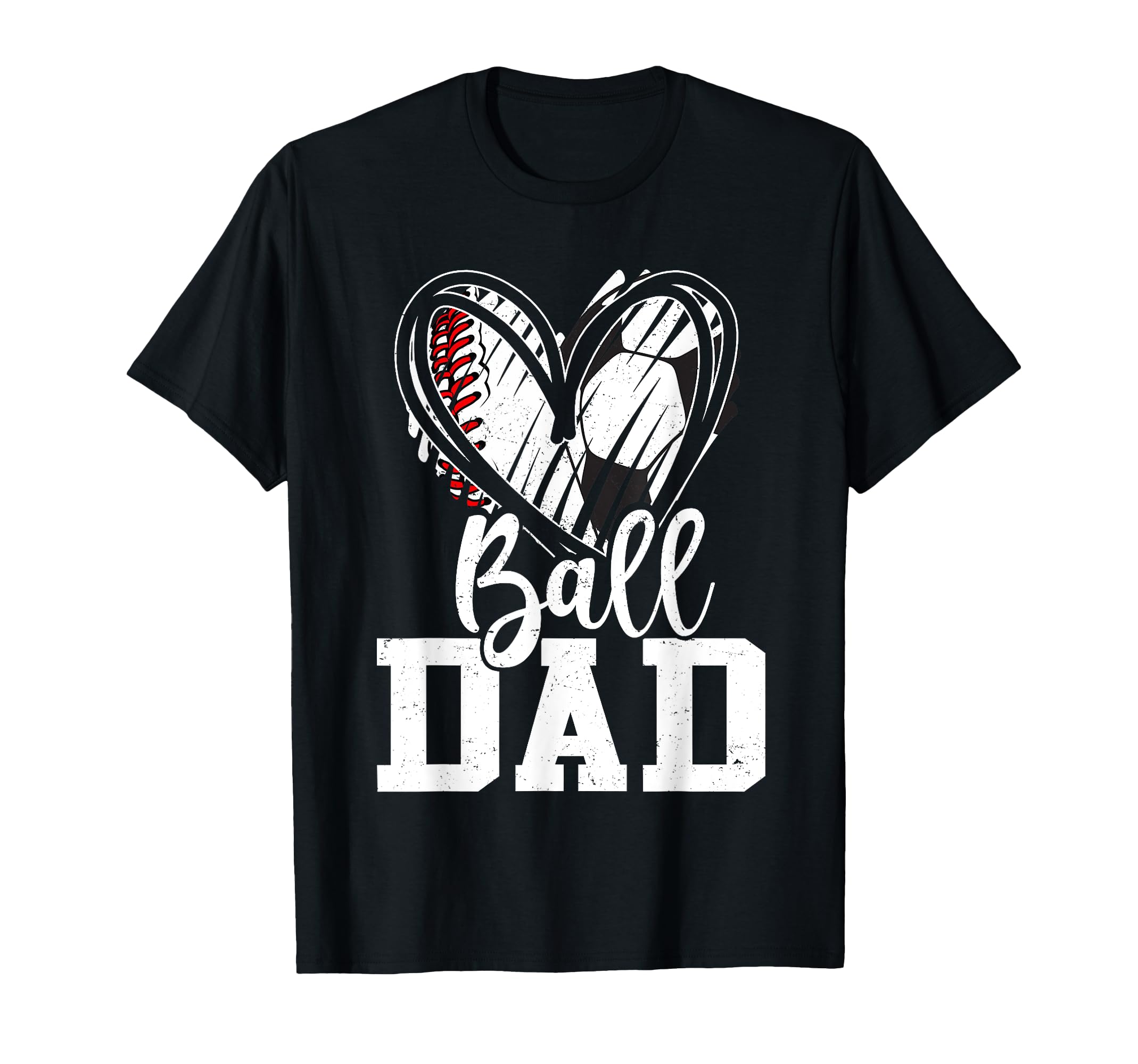 Ball Dad Baseball Soccer Dad Fathers T-Shirt - Minimalist Print Men Women