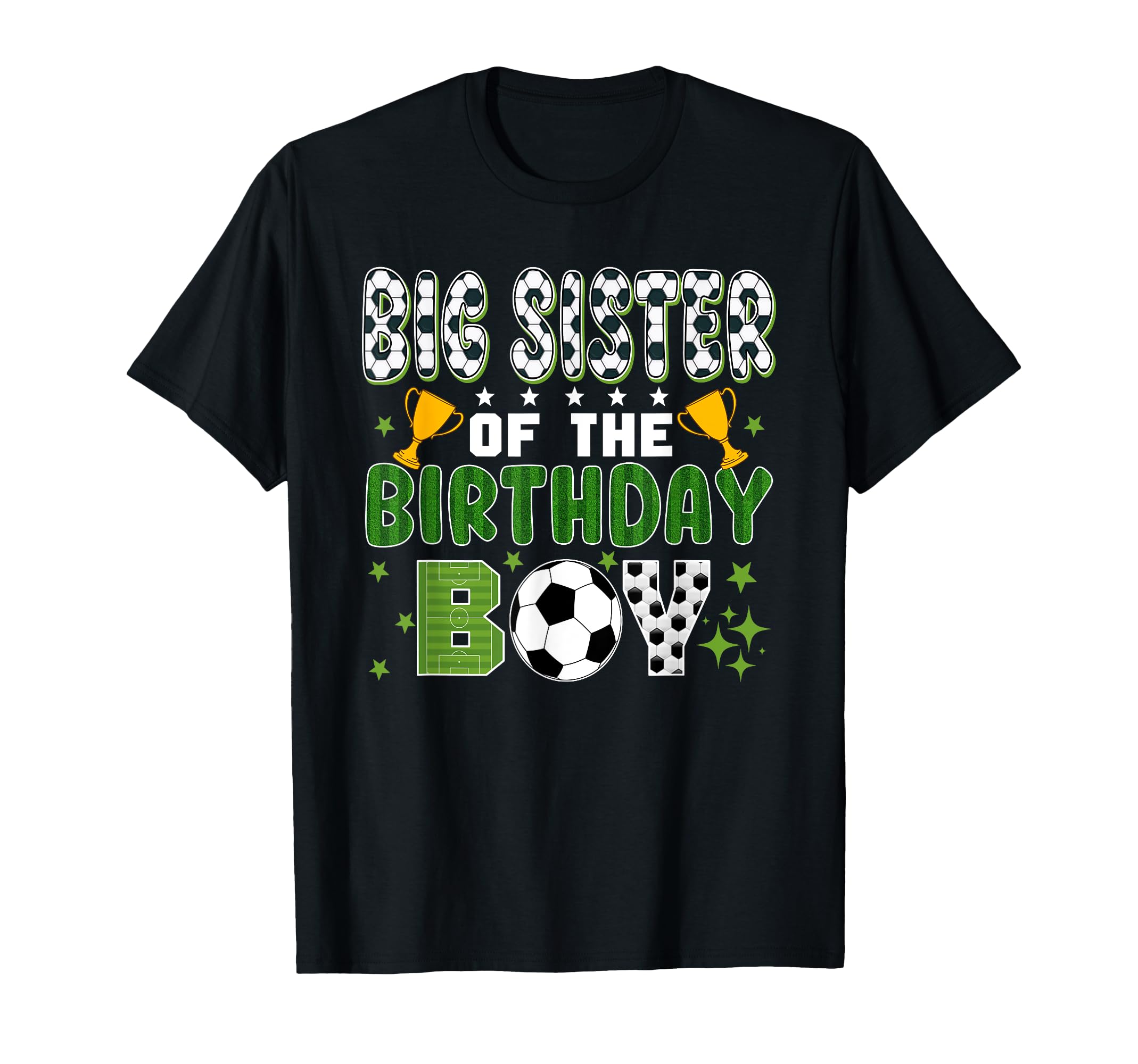 Big Sister Birthday Soccer Group Family T-Shirt - Streetwear Style Unisex
