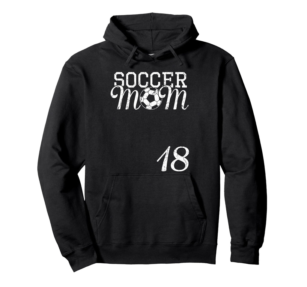 Soccer Mom Jersey Number 18 Favorite Hoodie - Graphic Print for Adults