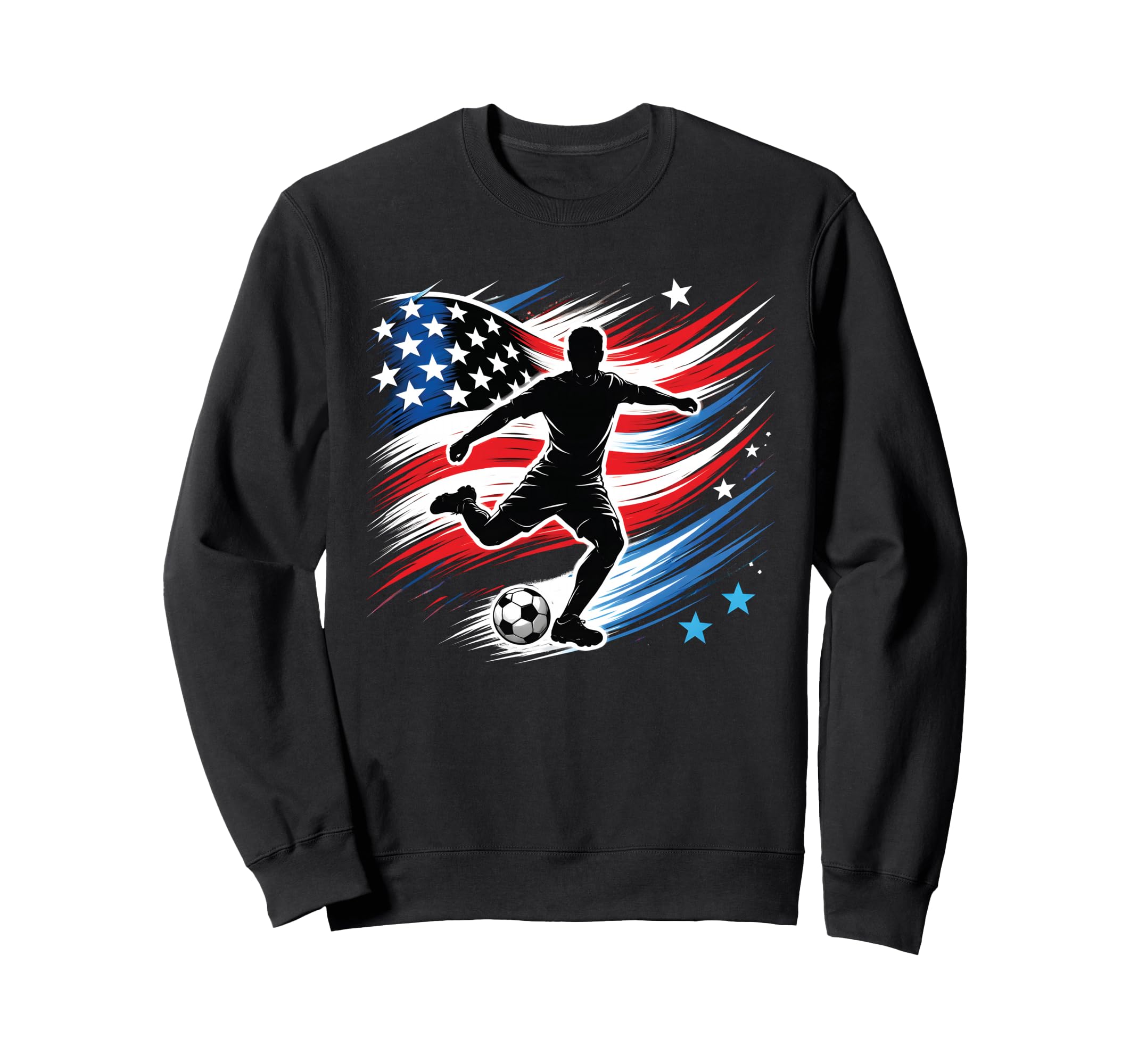 Usa Patriotic Soccer Lover Dad Sweatshirt - Aesthetic Graphic for Adults