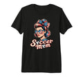 Patriotic Soccer Mom American Flag T-Shirt - Minimalist Print for Adults