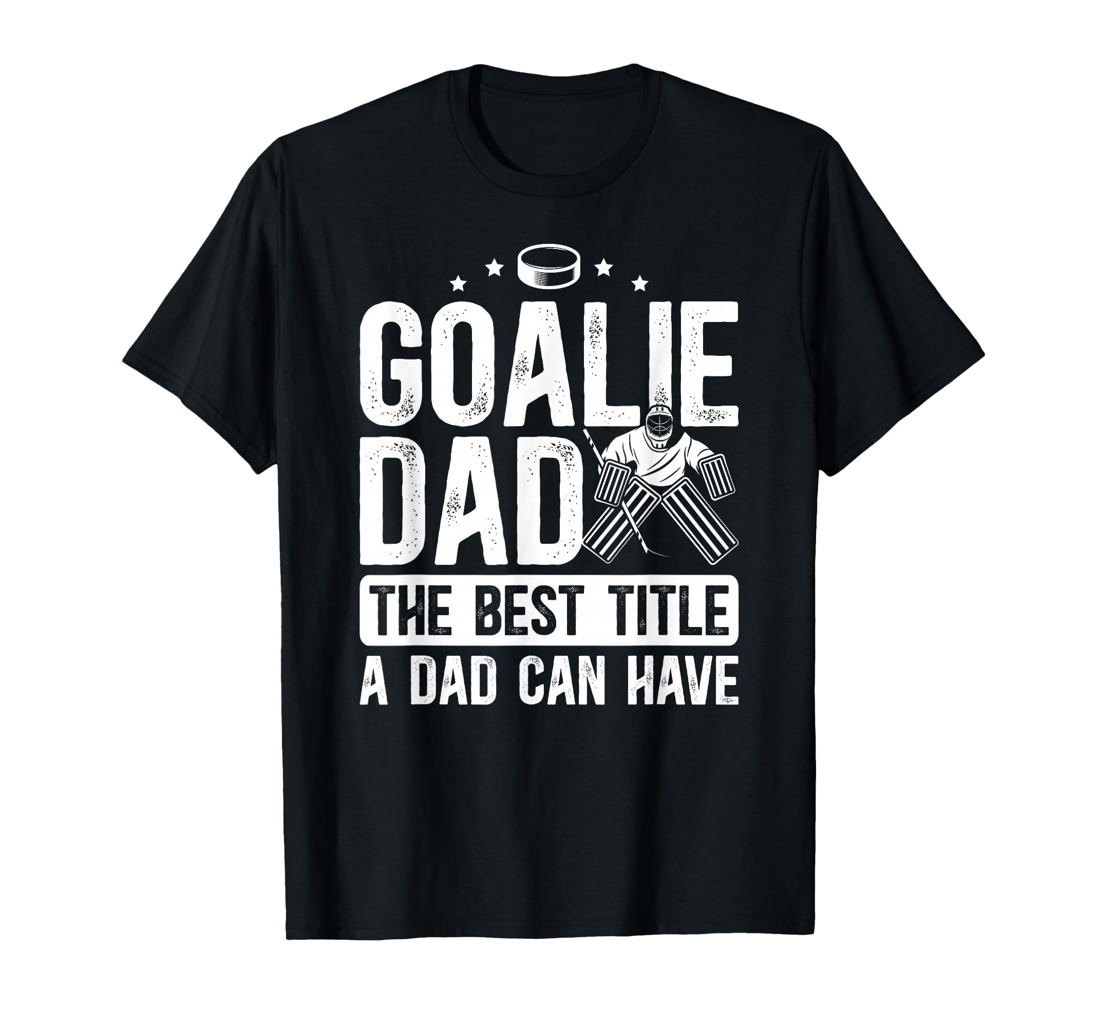 Ice Hockey Goalie Dad Best Title Ice T-Shirt - Custom Art Print for Adults