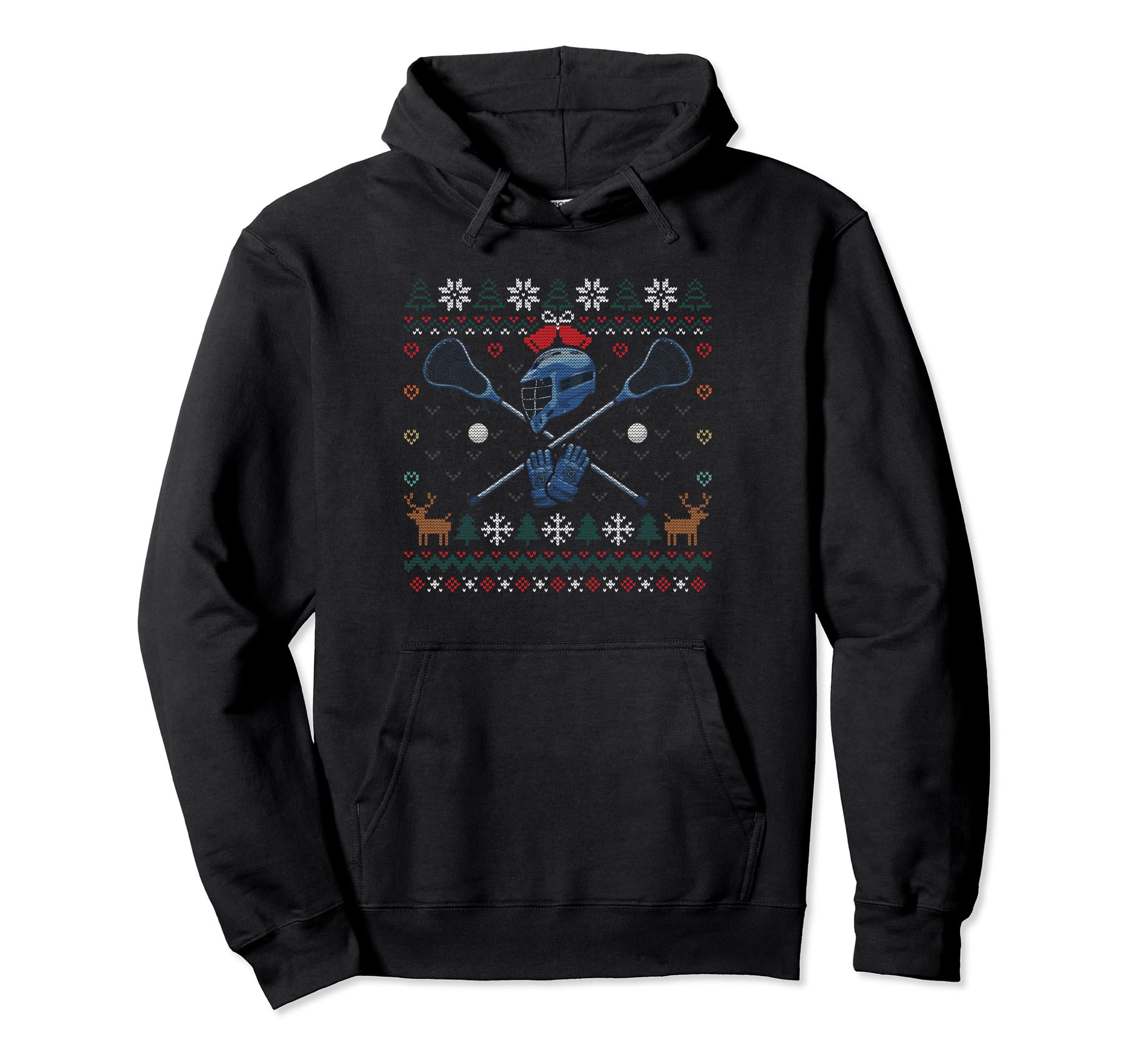 Lacrosse Ugly Ball Sports Player Hoodie - Graphic Print Unisex