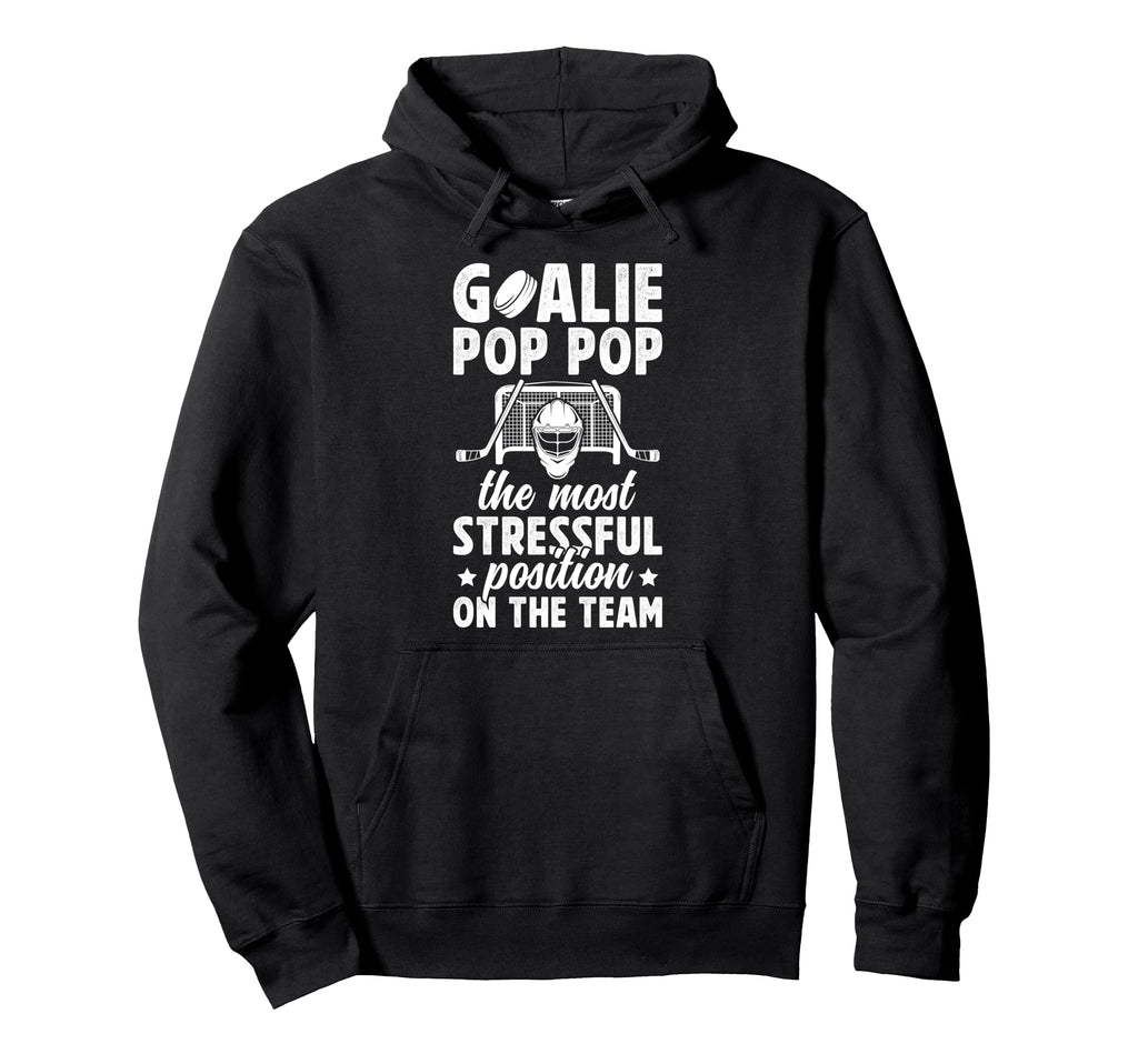 Funny Hockey Goalie Pop Pop Ice Hoodie - Casual Everyday Wear Unisex
