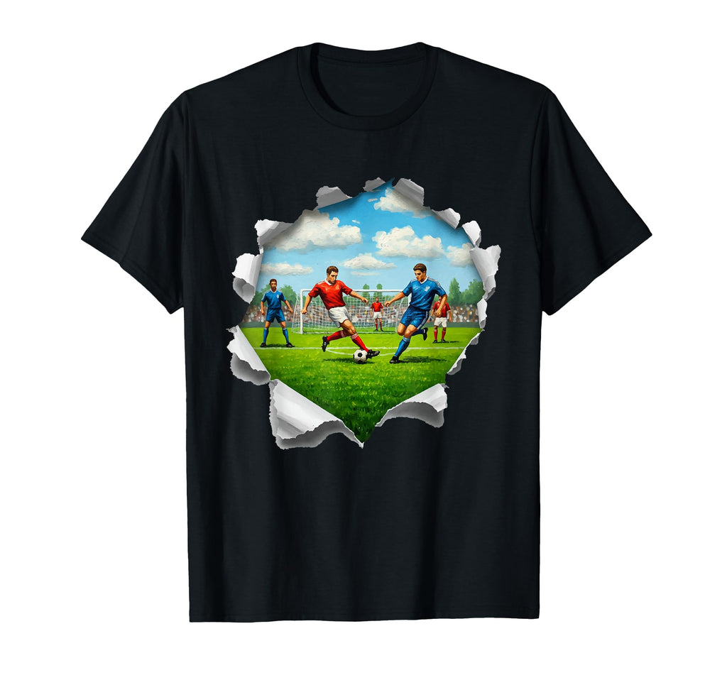 Soccer Torn Interesting Fun T-Shirt - Streetwear Style Unisex