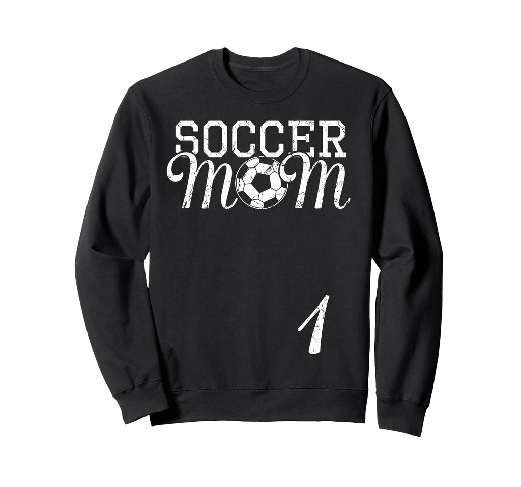 Soccer Mom Jersey Number 1 Favorite Sweatshirt - Unique Graphic Unisex