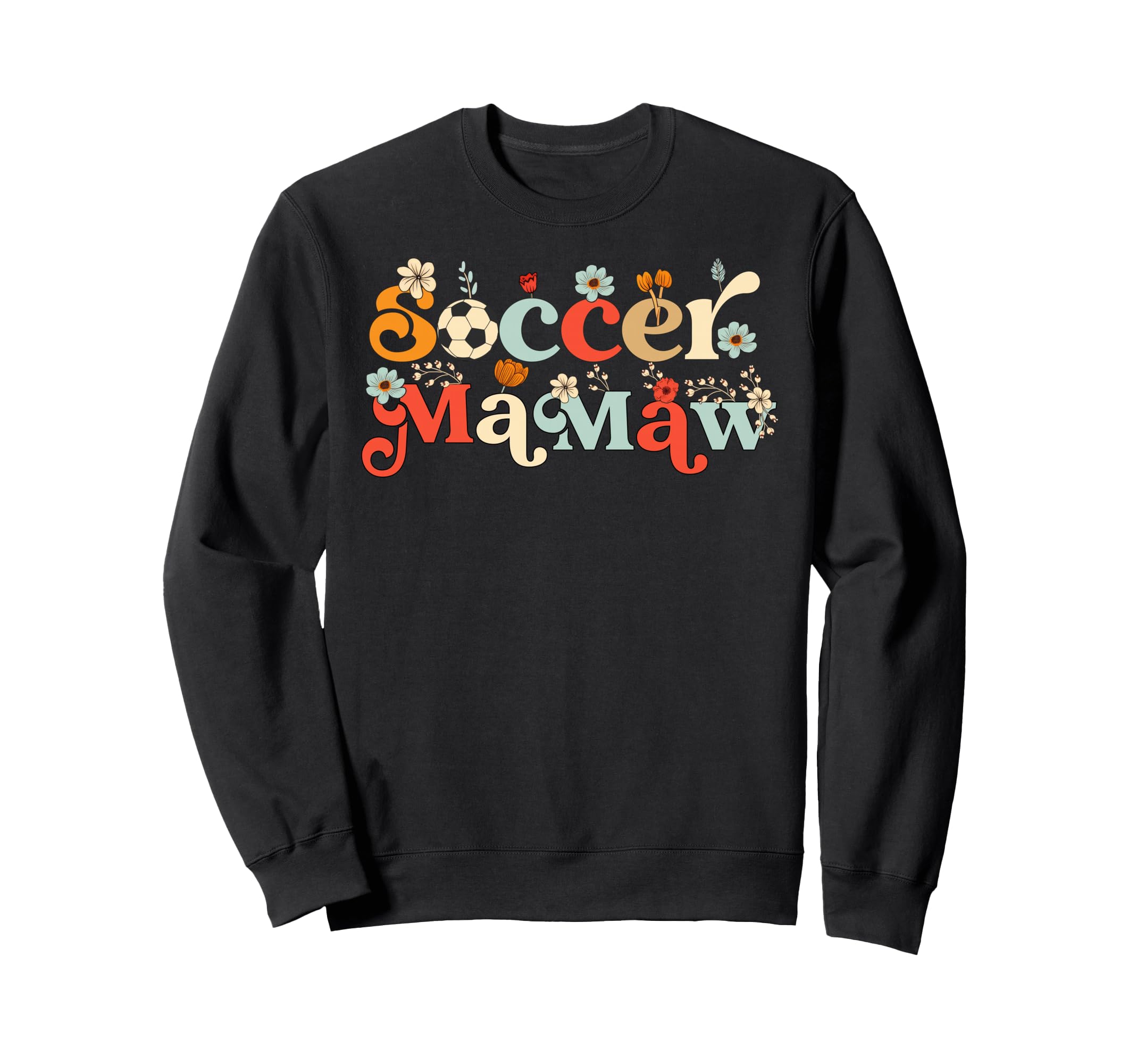 Soccer Mamaw Grandma Wildflower Sweatshirt - Custom Art Print for Adults
