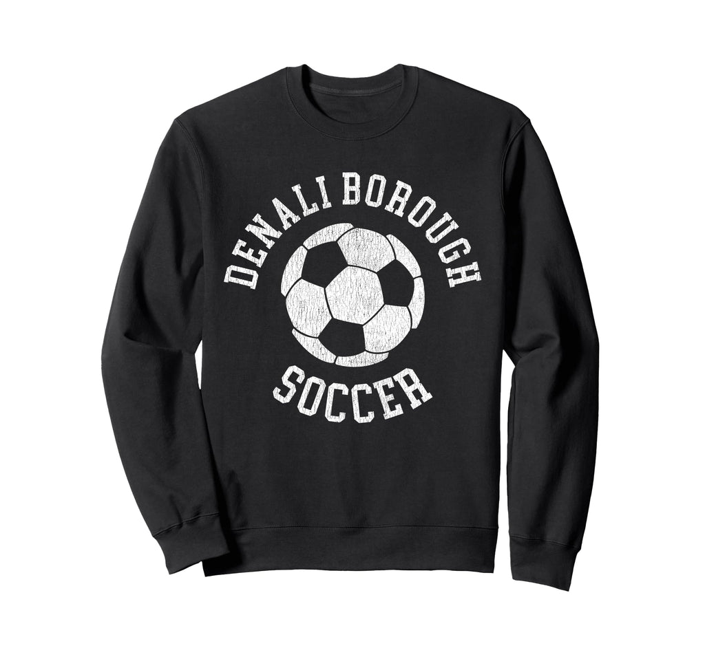 Denali Borough Soccer Sweatshirt - Fun Novelty Design for Adults