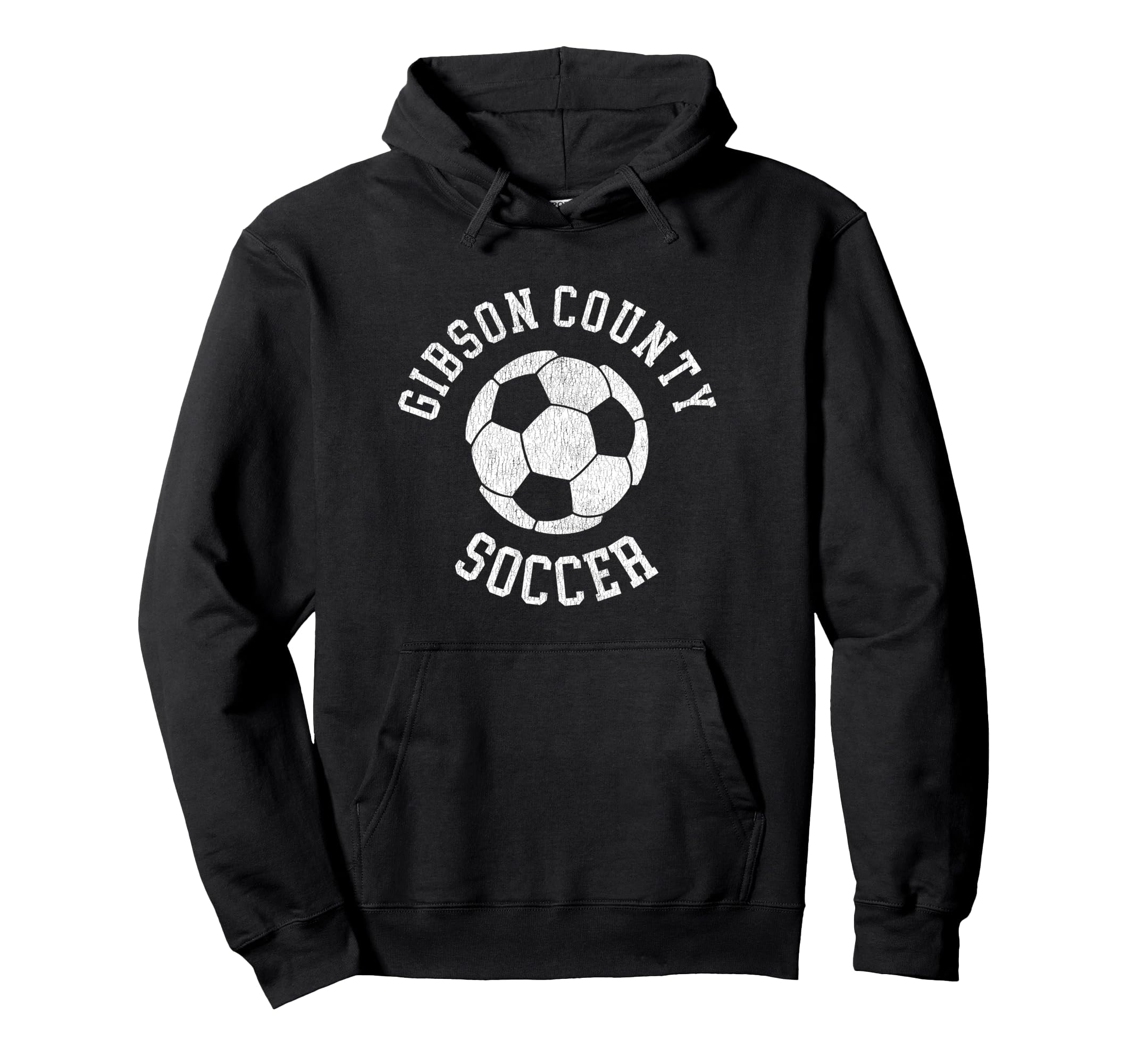 Gibson County Soccer Distressed 90S Hoodie - Custom Art Print for Adults
