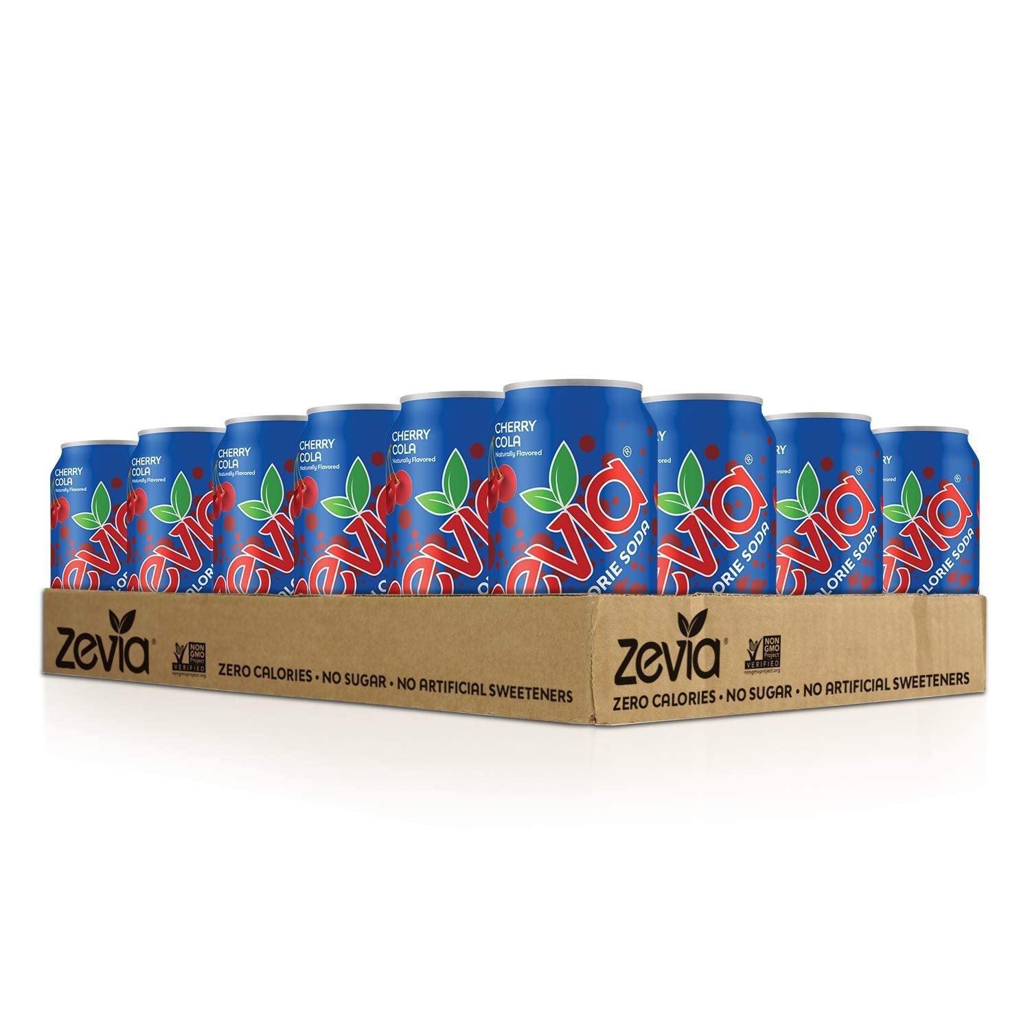 Zevia Cherry Cola Soda, Zero Calorie, Case of 2 (12-Pack), 12 fl. oz.