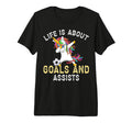Funny Soccer Life Is About Goals And T-Shirt - Trendy Graphic Unisex