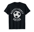Harvey County Soccer Distressed 90S T-Shirt - Minimalist Print Unisex