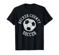 Becker County Soccer Distressed 90S T-Shirt - Unique Graphic for Adults