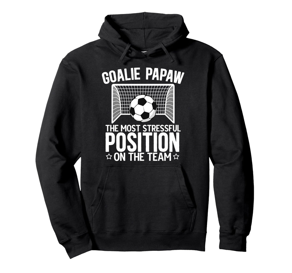 Soccer Goalie Papaw Funny Papaw Hoodie - Minimalist Print for Adults