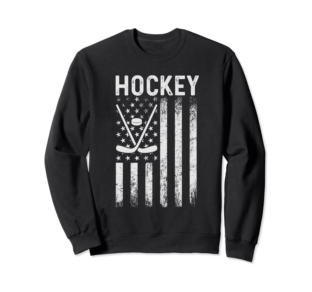 Us Ice Hockey Usa Practice Flag Sweatshirt - Casual Everyday Wear Unisex