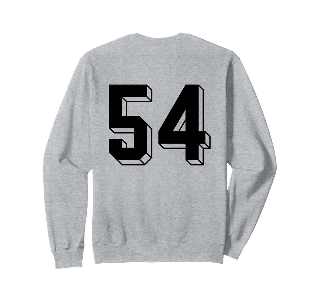 Number 54 Backside 80S 90S Team Sweatshirt - Aesthetic Graphic for Adults