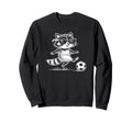 Funny Soccer Raccoon Sunglasses Sweatshirt - Aesthetic Graphic Unisex