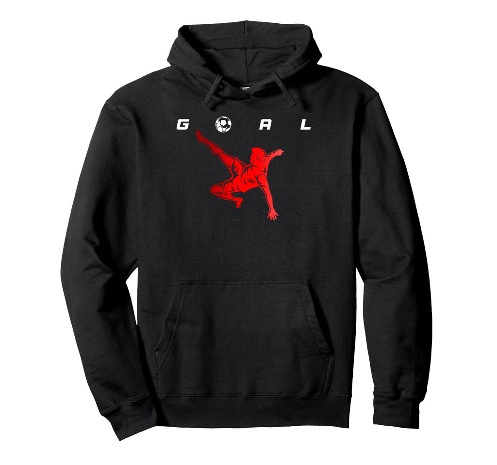 Goal Soccer Bicycle Kick Splash Art Hoodie - Fun Novelty Design Men Women