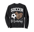 Soccer Mommy Heart Leopard Mom Sweatshirt - Streetwear Style for Adults
