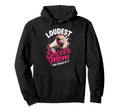 Loudest Soccer Mom Soccer Mother Hoodie - Minimalist Print for Adults