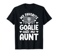 Proud Ice Hockey Goalie Aunt Hockey T-Shirt - Novelty Apparel Men Women