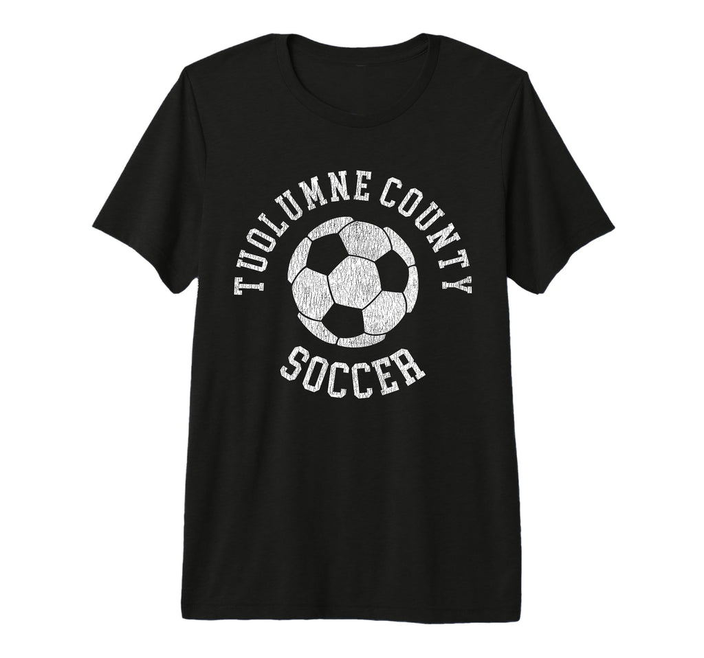 Tuolumne County Soccer Distressed 90S T-Shirt - Novelty Apparel Men Women