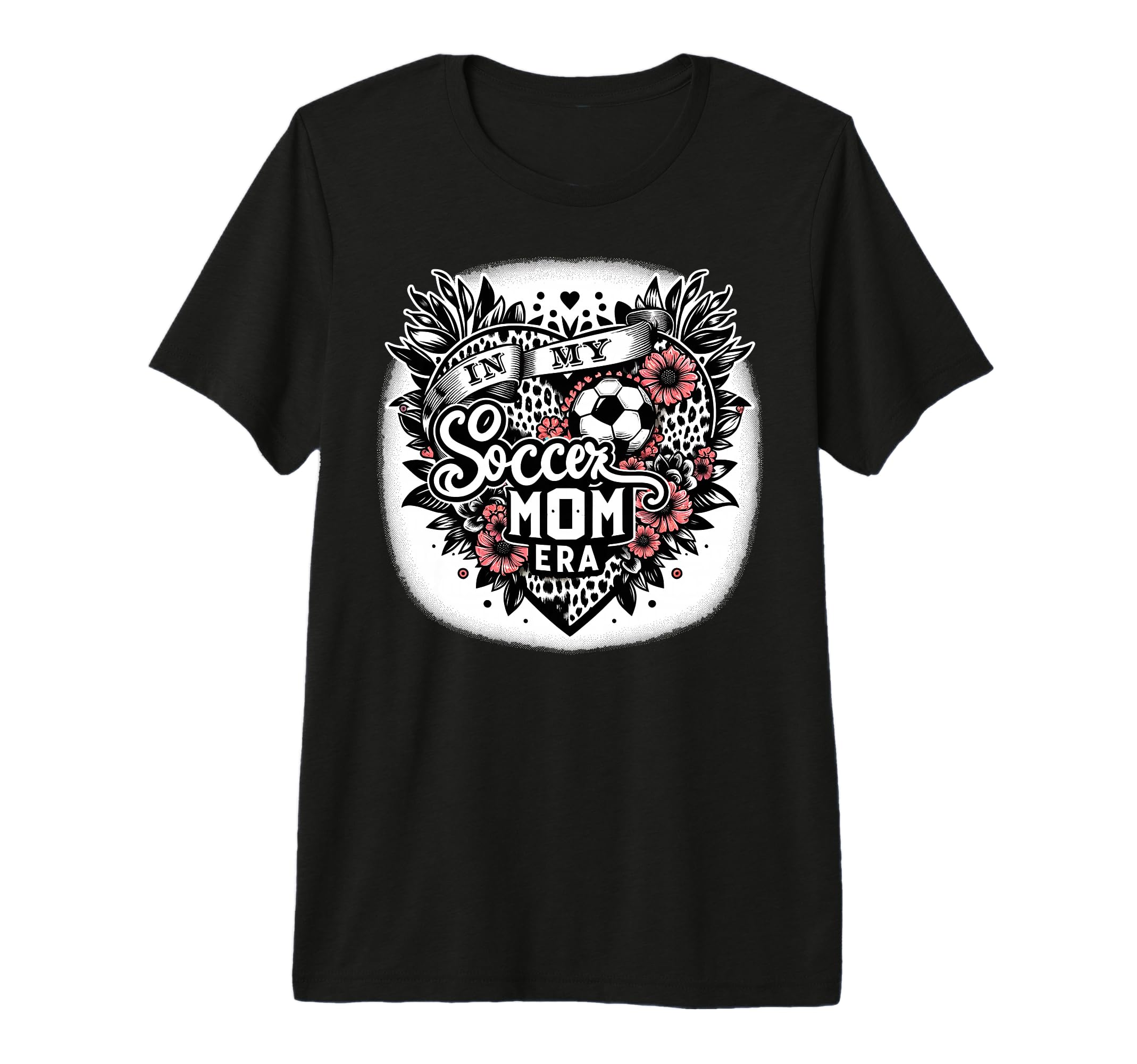 My Soccer Mom Era Floral Soccer Heart T-Shirt - Unique Graphic Men Women