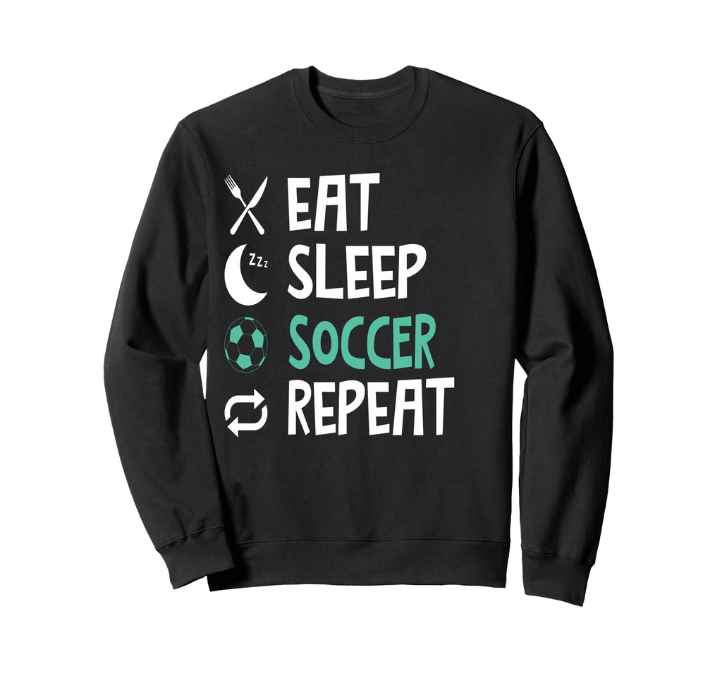 Funny Eat Sleep Soccer Repeat Sweatshirt - Streetwear Style for Adults