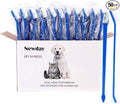 Newday 50 Pieces Double-Headed Dog Cat Pet Toothbrush, Super Soft Bristles Oral Care Teeth, pet Tooth Brush for Dogs, Dog toothbrushes in Bulk Individual polybag (Blue)