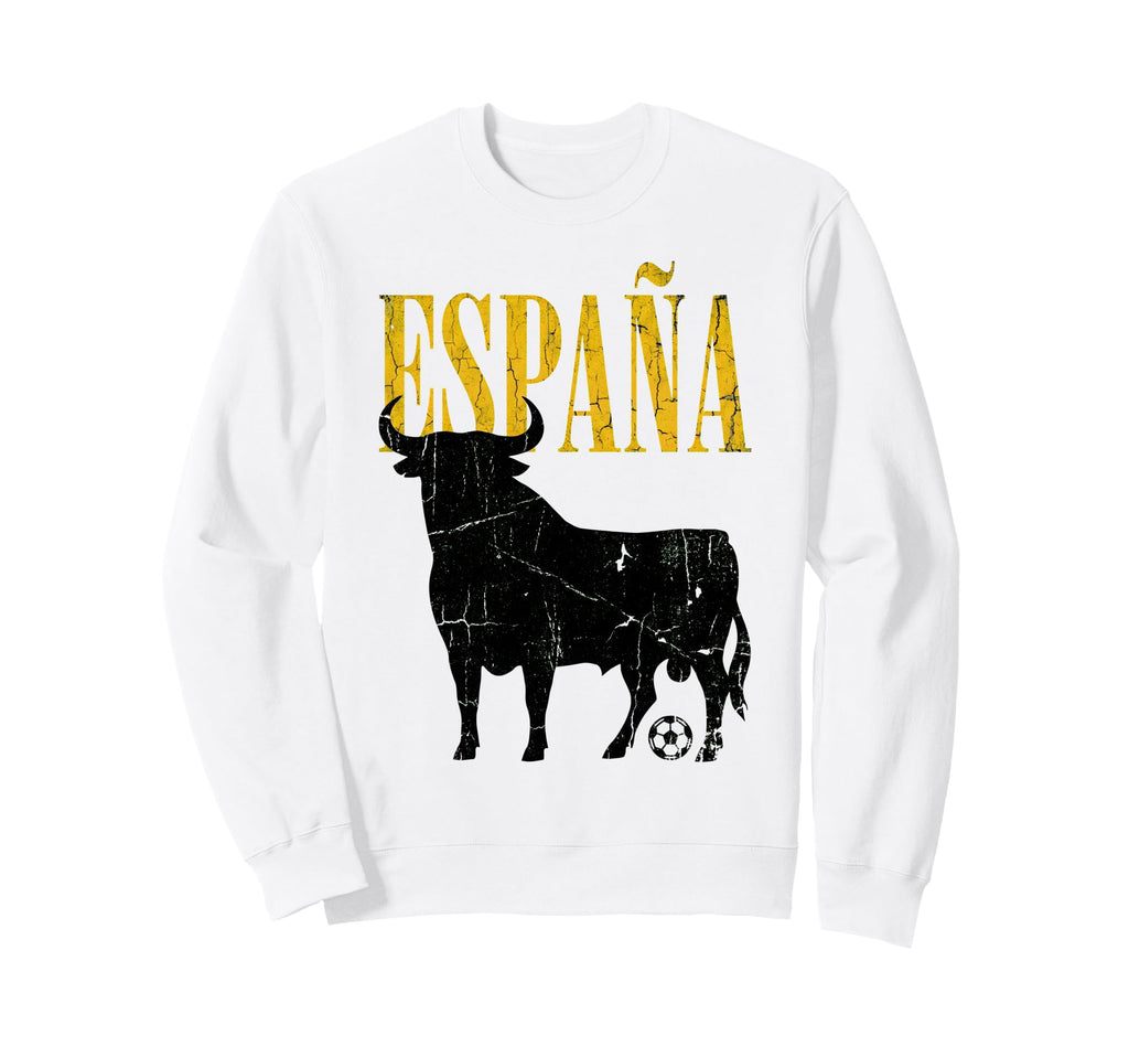 Espana Bull Soccer Ball Silhouette Sweatshirt - Custom Art Print Men Women