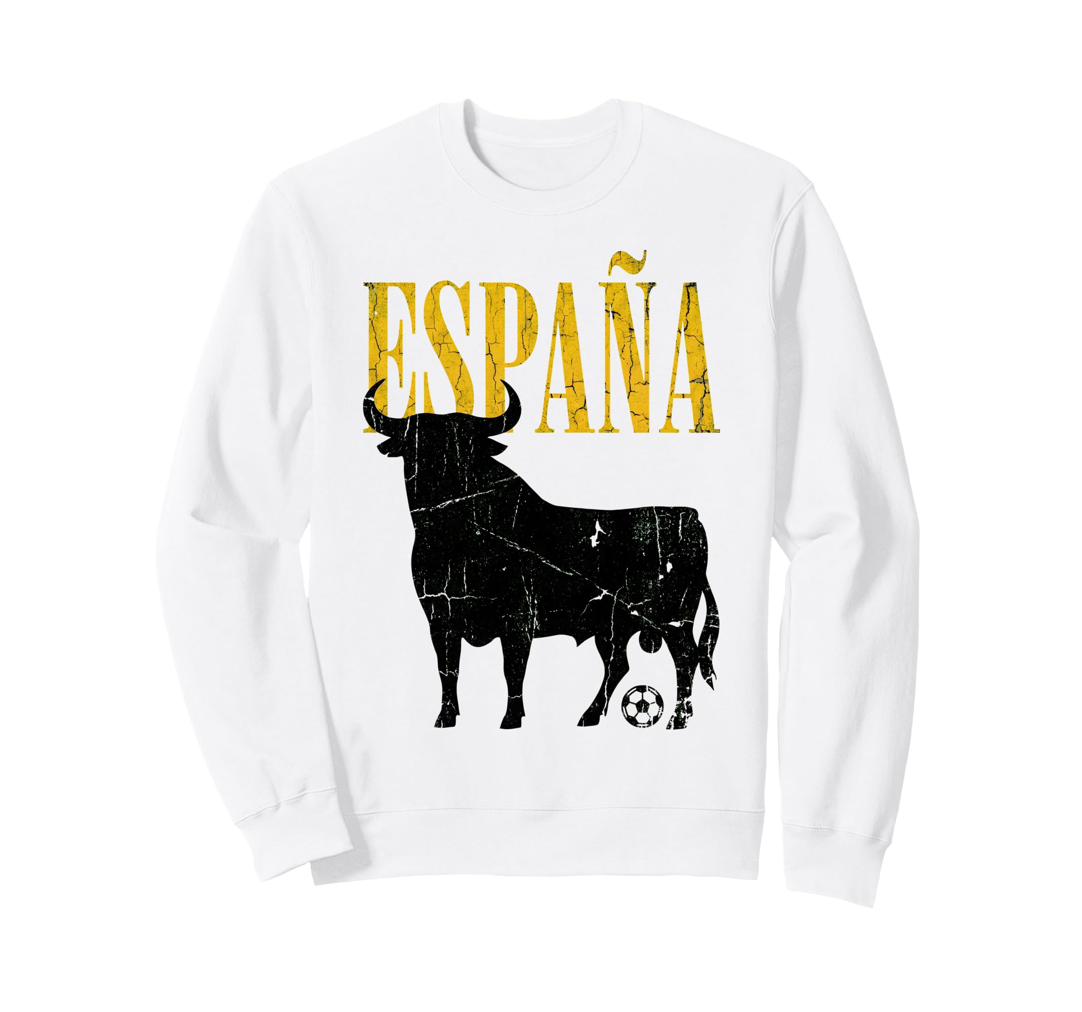 Espana Bull Soccer Ball Silhouette Sweatshirt - Custom Art Print Men Women